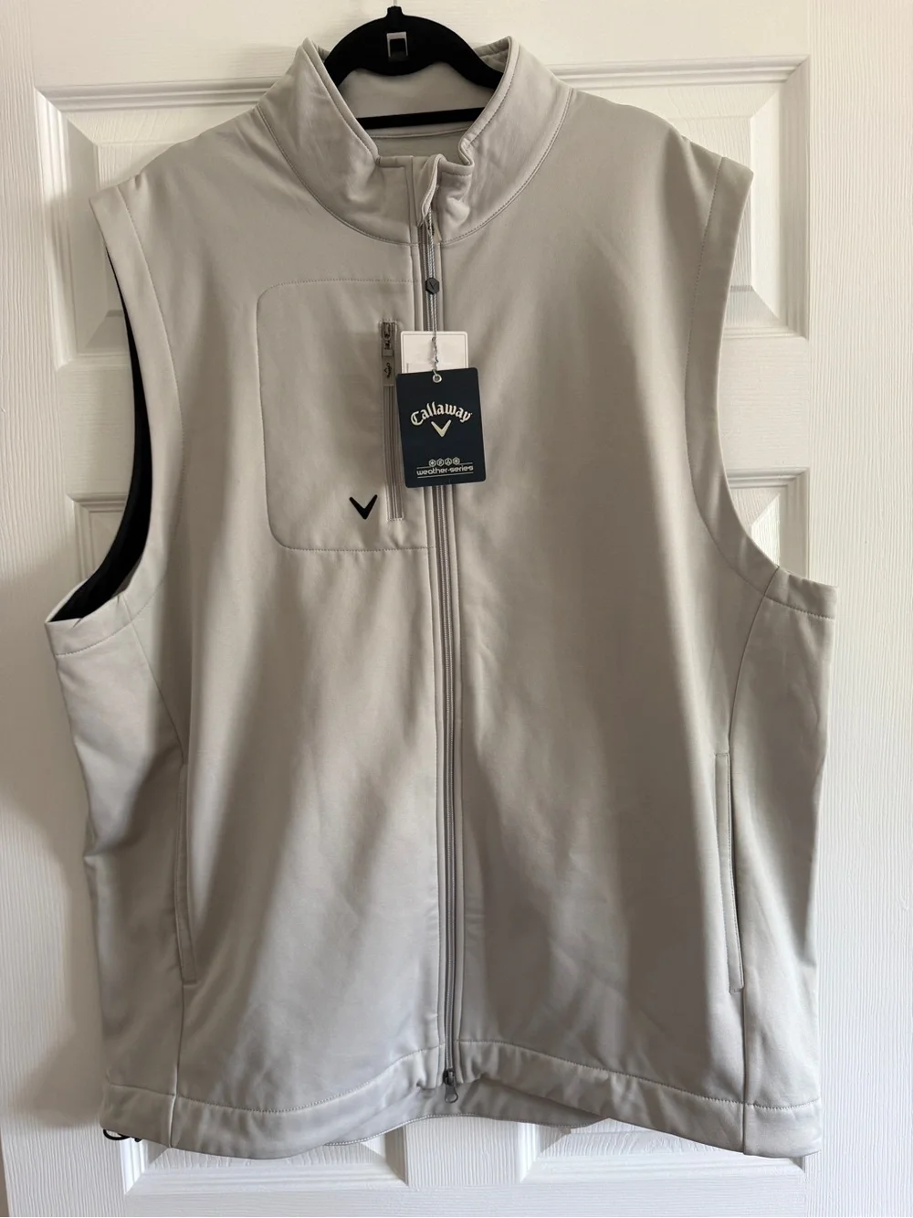 Callaway Light Gray/Beige Sleeveless Golf Vest with Tags